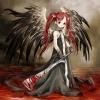 black and red anime angel icon