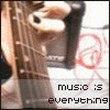 music is everything icon person playing guitar