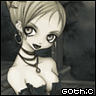 goth girl art icon text says gothic