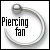 white tiny icon says piercing fan with silver piercing