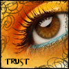 eye icon trust in evanescence font