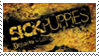 yellow sick puppies logo stamp